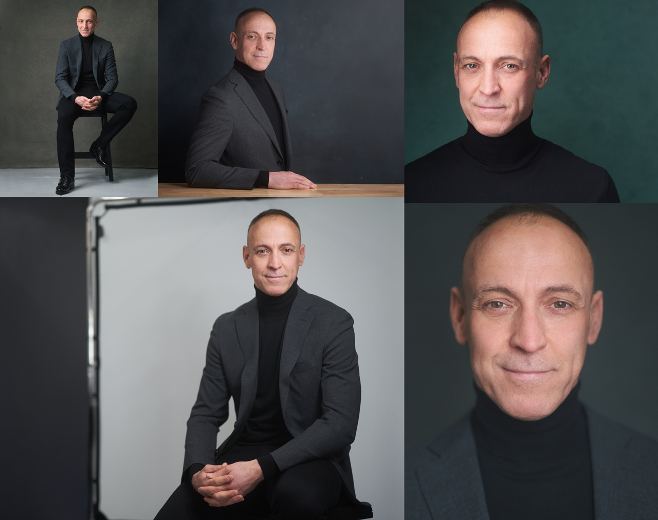 Actor headshot comp card